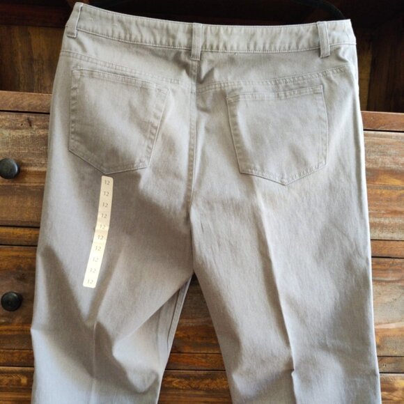 Jones NY Gray Denim Jeans, Shirred Elbow Lngth Top & Floral Kimono SZ 12/Lar NWT - Picture 14 of 16